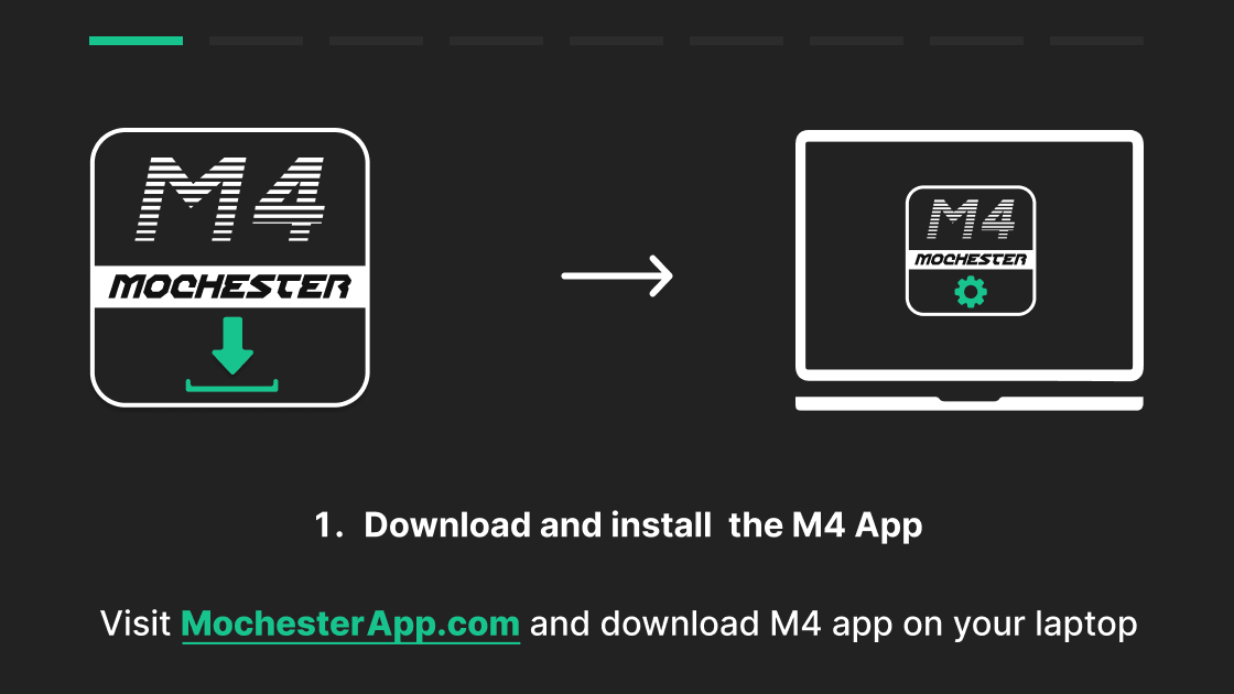 M4 App. Animation how you can familiarize with the sequence of actions